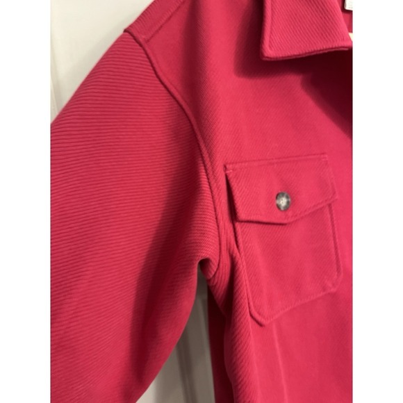 Pink Corduroy Jacket Shirt XL‎ Womens Cotton Button Up NWT Oversized Pockets - Picture 4 of 10